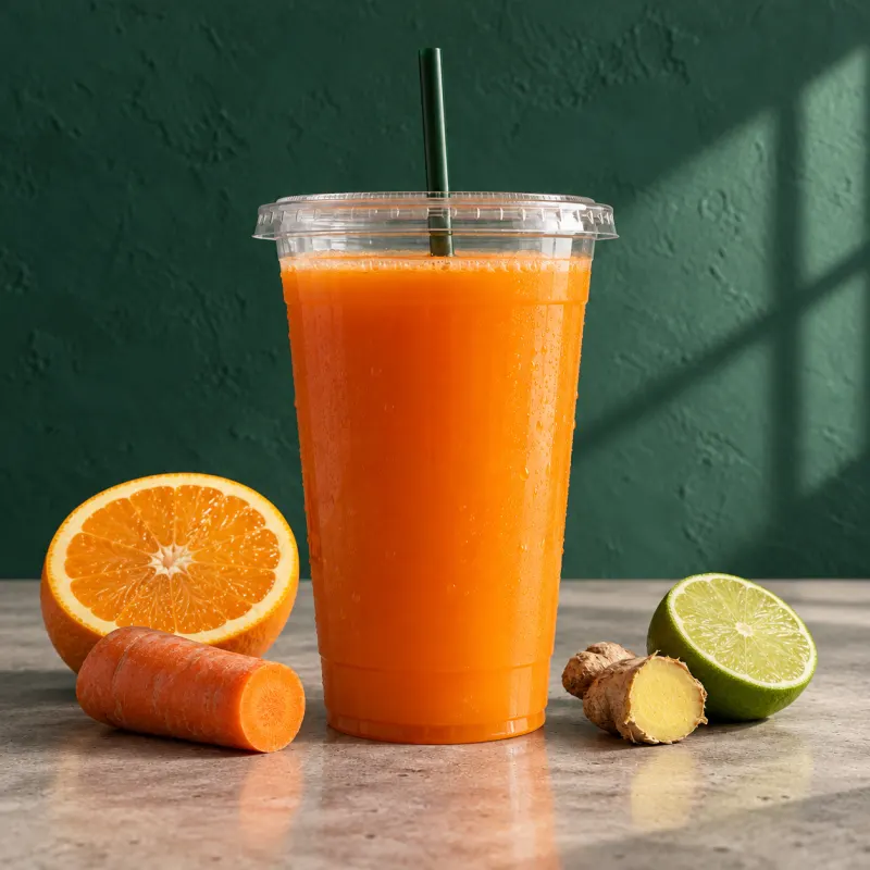 Camilo, jugo de naranja y zanahoria (imagen ilustrativa)